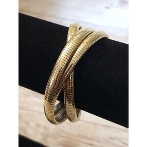 Marshal Metal Manufactory Bracelet Gold Tone Slightly Stretchy